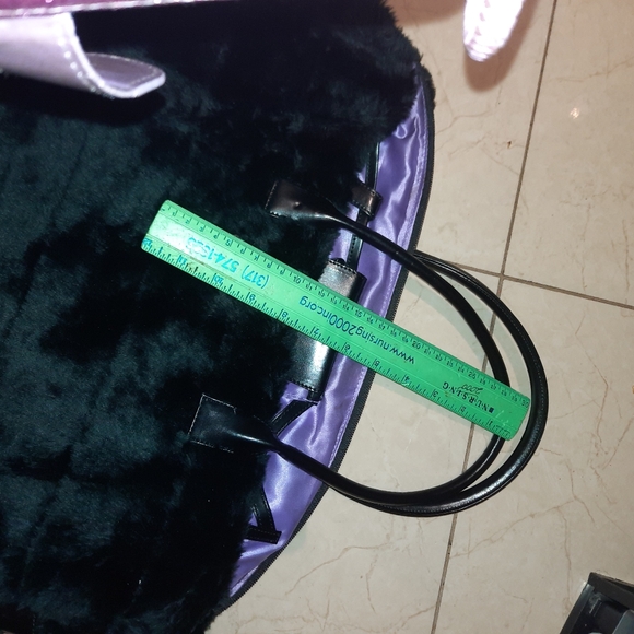 GORGEOUS SUZANNE FAUX FUR MINK HUGE SEXXXY NAUGHTY BLACK OVERSIZED TRAVEL BAG - Picture 9 of 11